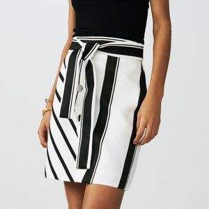 Maje striped trapeze skirt Size 36